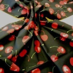 Cotton fabric black cherries