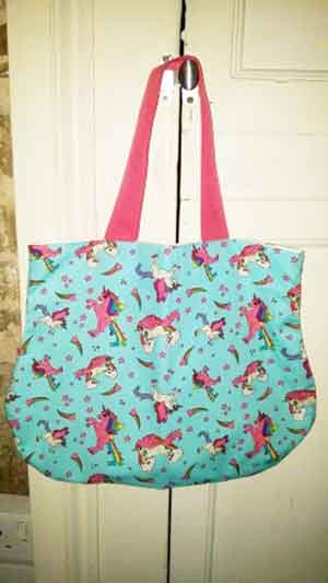 unicorn beach bag