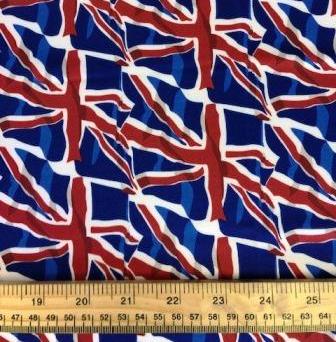 Lycra Patterned Fabric Union Jack Lycra Fabric Land